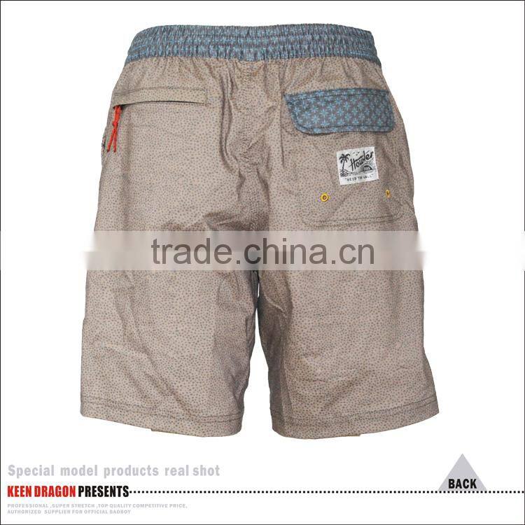 Elastic Waistband Shorts Wholeasle Beachwear With Back Pocket