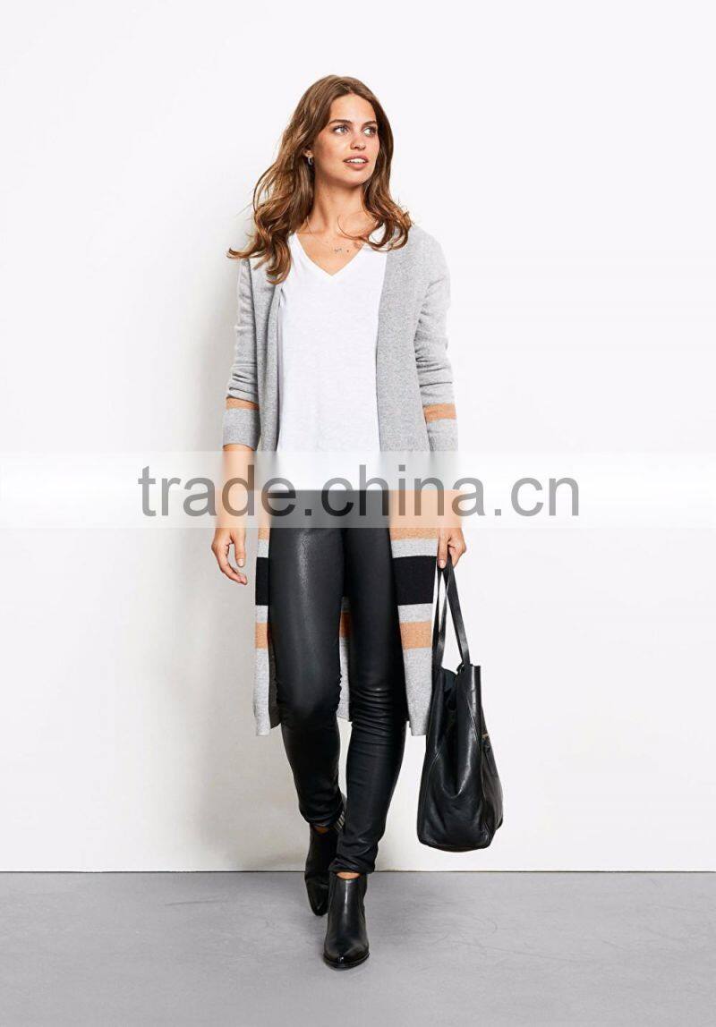 Women Two Colors Custom Knitted Sweaters Design Of Hand Knitting Sweater Fashion Korean Knitwear