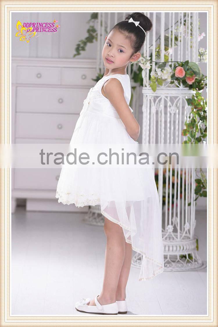 white color chiffon flower girl dress small clothing baby puffy flower girl dress