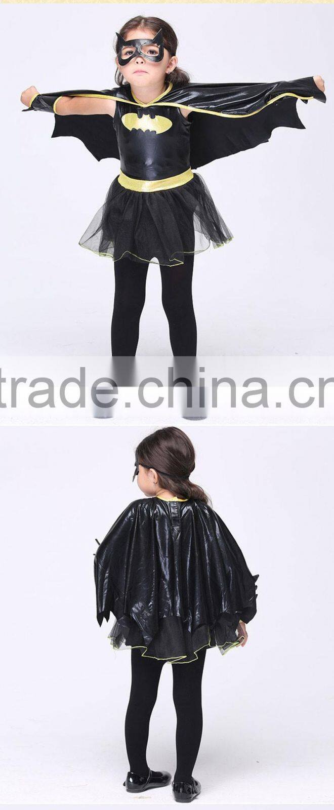 2016 Supply Halloween costume Childrens Kids black cosplay costume with eye patch