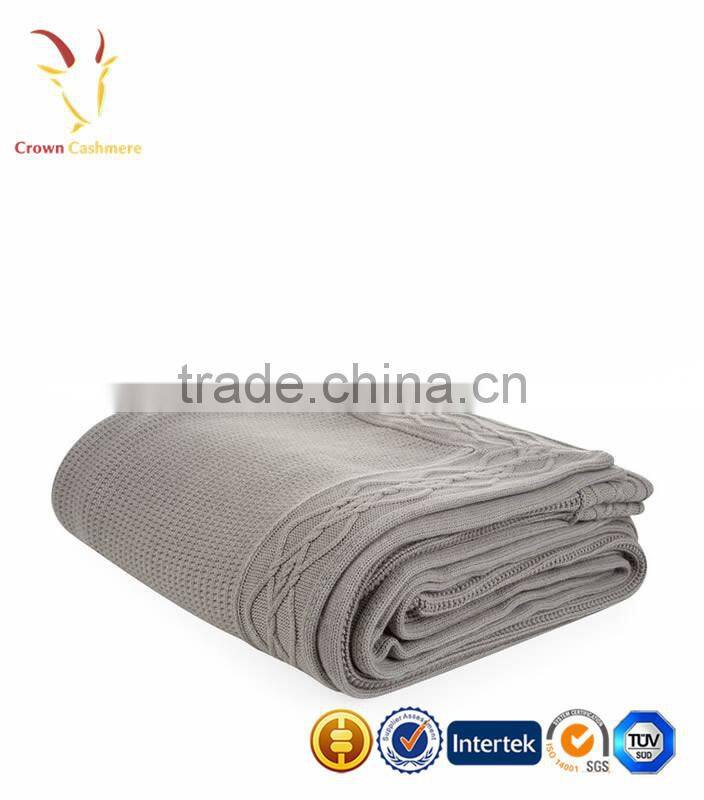 Super Soft Luxury Knitted Cashmere Cable Knit Throws Blankets