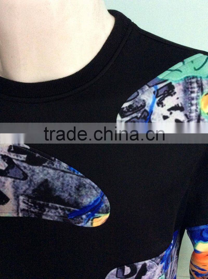 2016 new design plain korean fashion men's pullover matching varisty hoodies in high quality windbreaker clothing