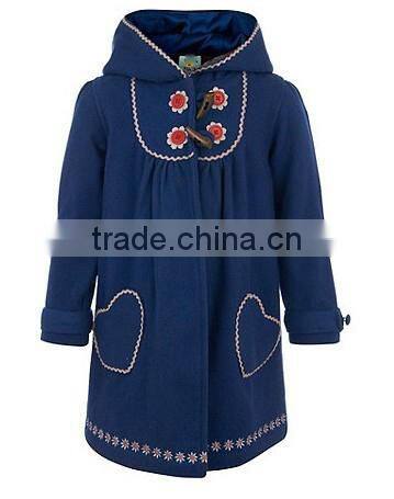 Custom Long Winter Coat For Kids/Kids Wool Coat Wholesale/Kids Clothing Manufacture In China
