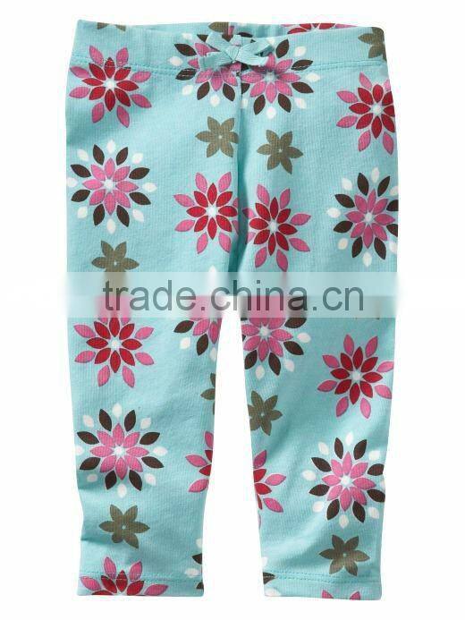 floral printed baby girls pants