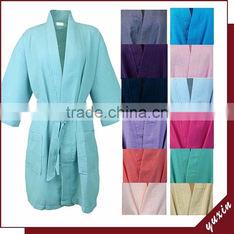 unisex waffle robe waffle robe weave bath robe bathrobe WR0102