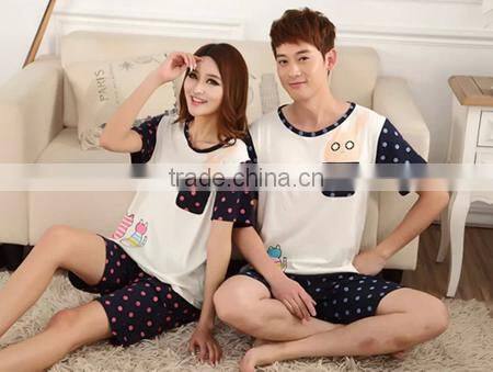 2015 wholesale top quality pajamas for couple