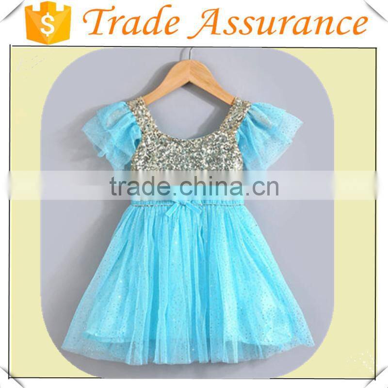 Hot sale design party dress Princess Sequins Toddler Tulle Lace Tutu Party wear western dress from china