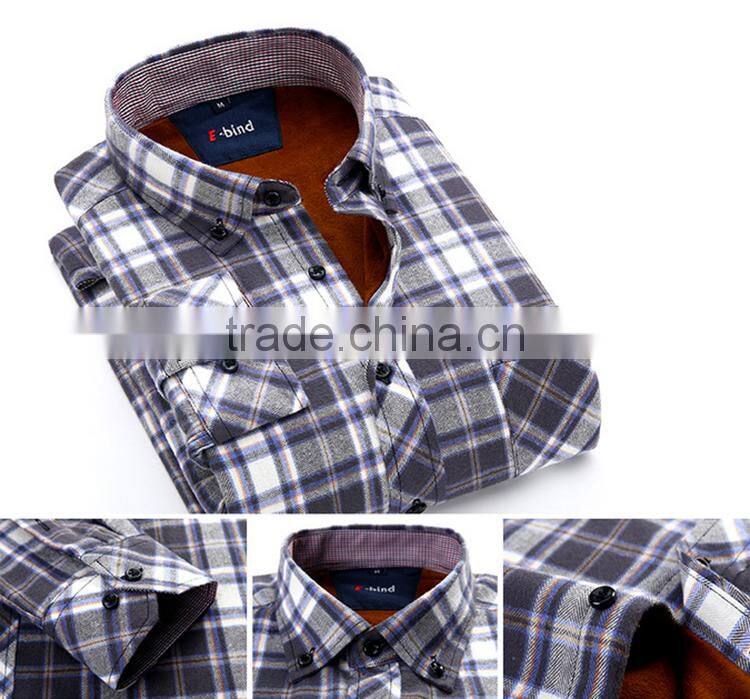 Alibaba wholesale plaid microfiber flannel shirt designs for men fashionable dress shirt manufacturers