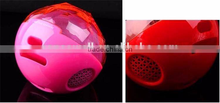 Fashion design Crystal magic light color changing ball portable smart control color changing led bluetooth speaker
