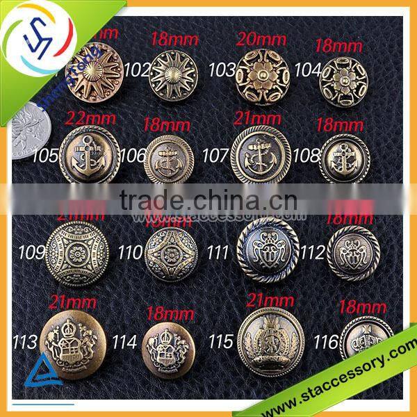 Fashion metal button /shirt button wholesae hot selling for DIY or clothes accessories
