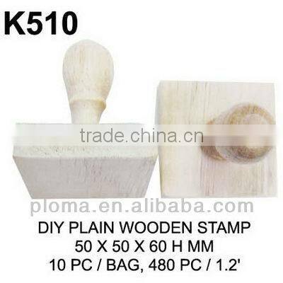 CARVING (K510) DIY PLAIN WOODEN STAMP