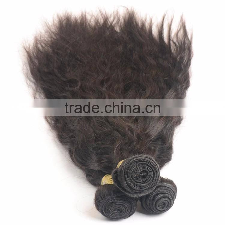 Wholesale Unprocessed Virgin Indian Hair 8A Natural Wave Indian Human Hair Weaves Wavy Extension