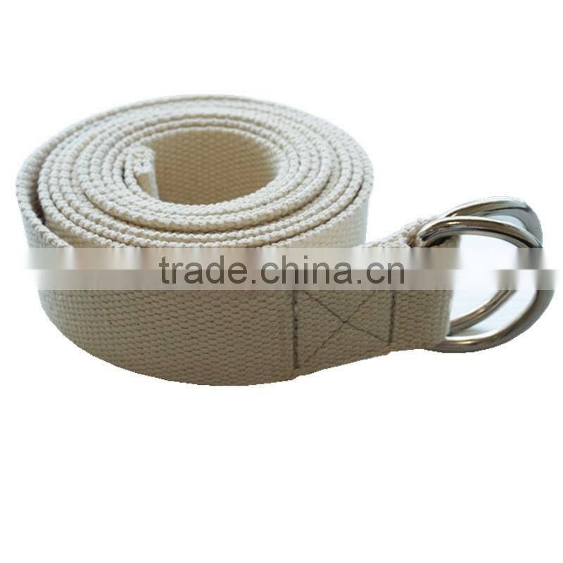 Adjustable cotton yoga strap