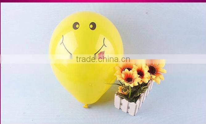 10" 1.5g Printed Smile Face Round Latex Balloon, Custom Logo Balloon