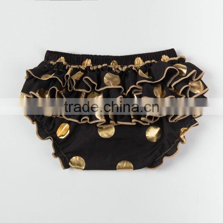 wholesale new arrival cute baby bloomers with golden polka dots toddlers shorts MC6011503