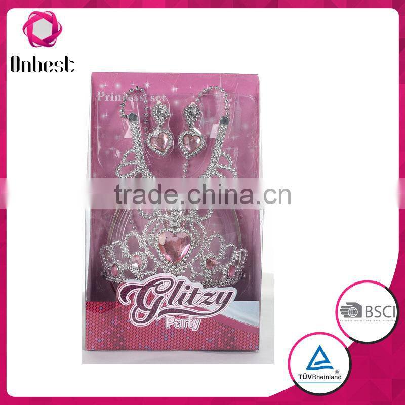 New PVC box princess necklace & wand set for baby girls frozen accessory