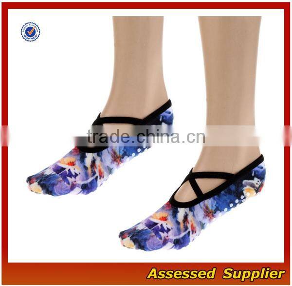 FXS148/ Custom Colorful Print Pilates Yoga sock Ballet Socks