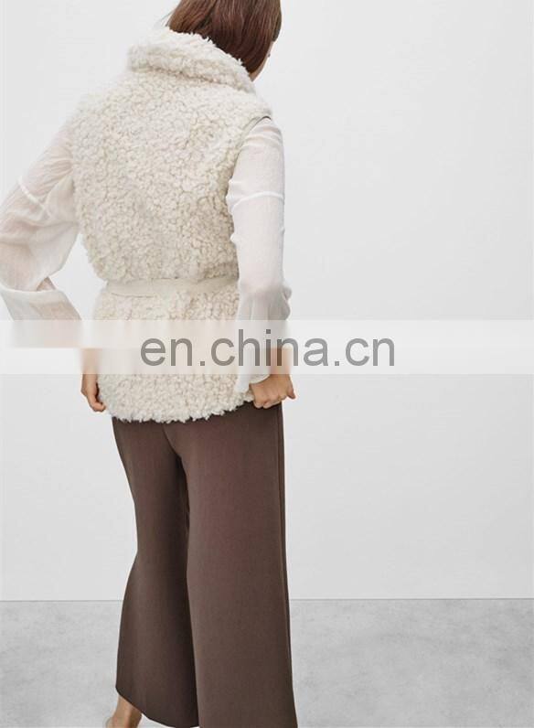 Wholesale Urban Clothing China Sherpa Waistcoat Ladies Thermal Vest Winter NT6795
