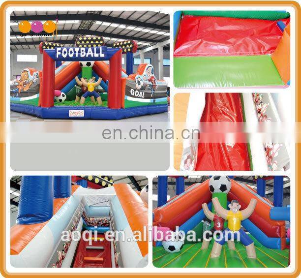 AOQI football shape fun city big playground inflatable fun city for children made in China