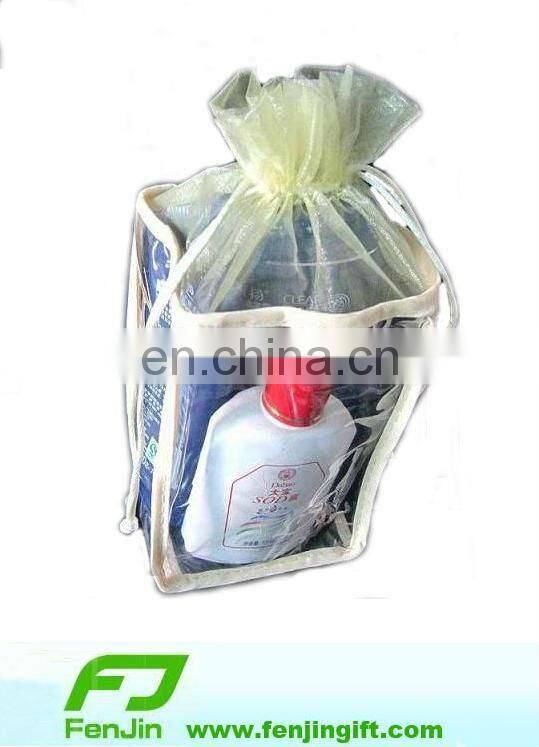 Cheap transparent pvc drawstring bag