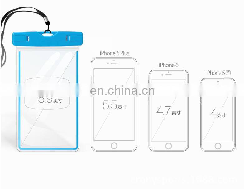China made plastic waterproof mobile bag pvc phone bag water proof bag