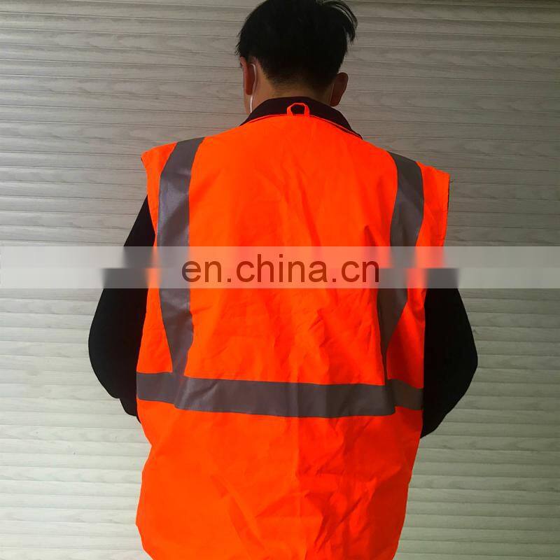 high visibility reflective safety work vest jackets