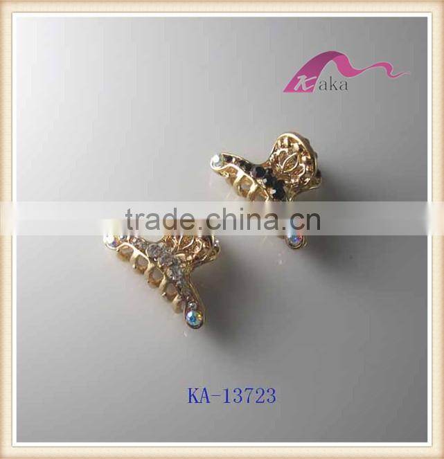 Fashion Style Mini Crystal Women Hair Bow Claws Clips