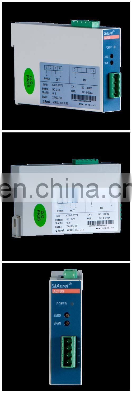 hall DC Voltage Sensor Transducer ACTDS-DV/I In 100-1500V out 4-20mA