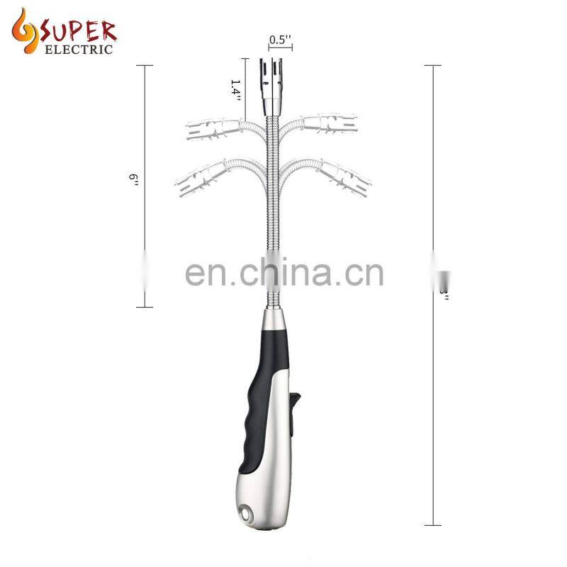 Butane Lighter Torch Lighter Jet Flame Long Lighter Refillable Butane Lighter Flexible Grill Lighter for Gas BBQ Camping Fire