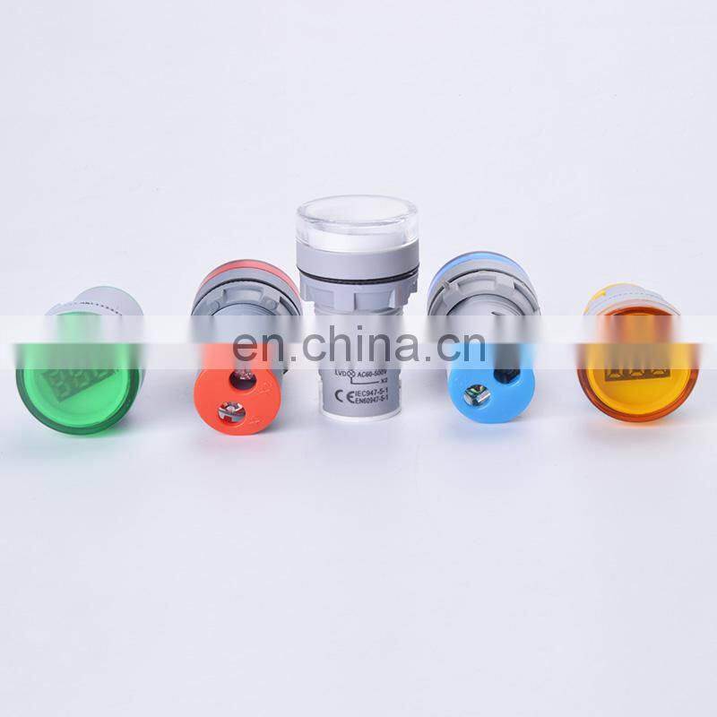 22MM digital AC Voltmeter 60-500V red green yellow blue voltage meter AD16 Digital display Indicator lamp, Mini Single Led Light