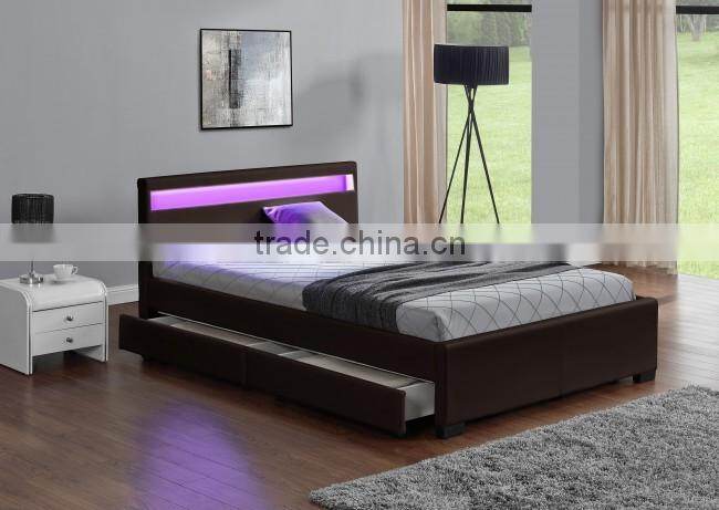 Modern Design Wood Double Bed Designs With Box