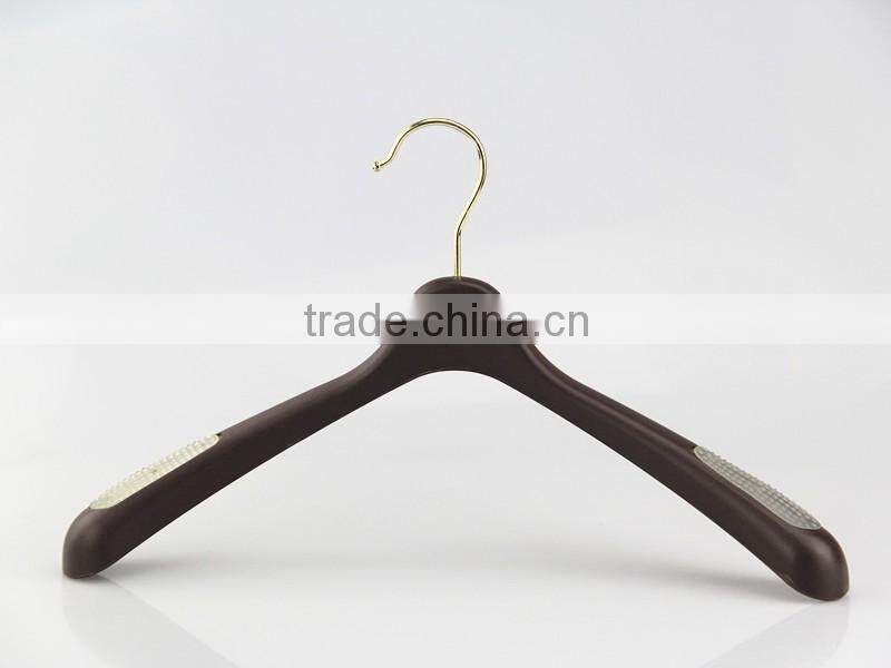 IMY-480 black senior plastic top hanger for wholesale jacket hanger