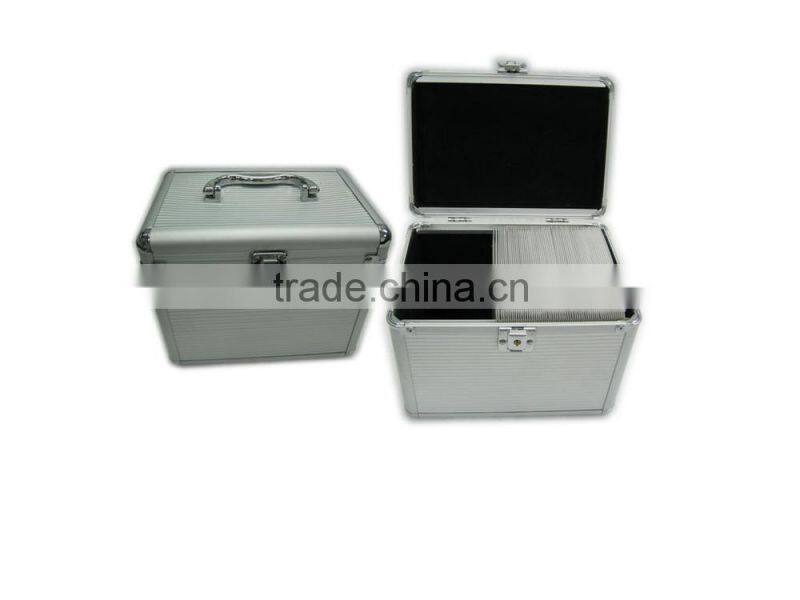 personalized cd case aluminum frame waterproof shell square cd tin case with cd bag inside