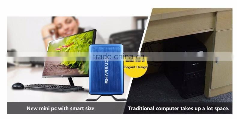 industrial pc x86 cheap educational thin client K600 blue alumnium alloy case 2GB 32GB