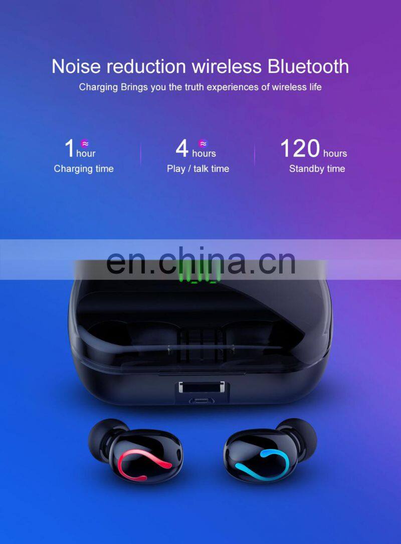 Q61 TWS ipx7 tws earphone 5.0 waterproof wireless earphone sport earbuds headset handsfree headphone