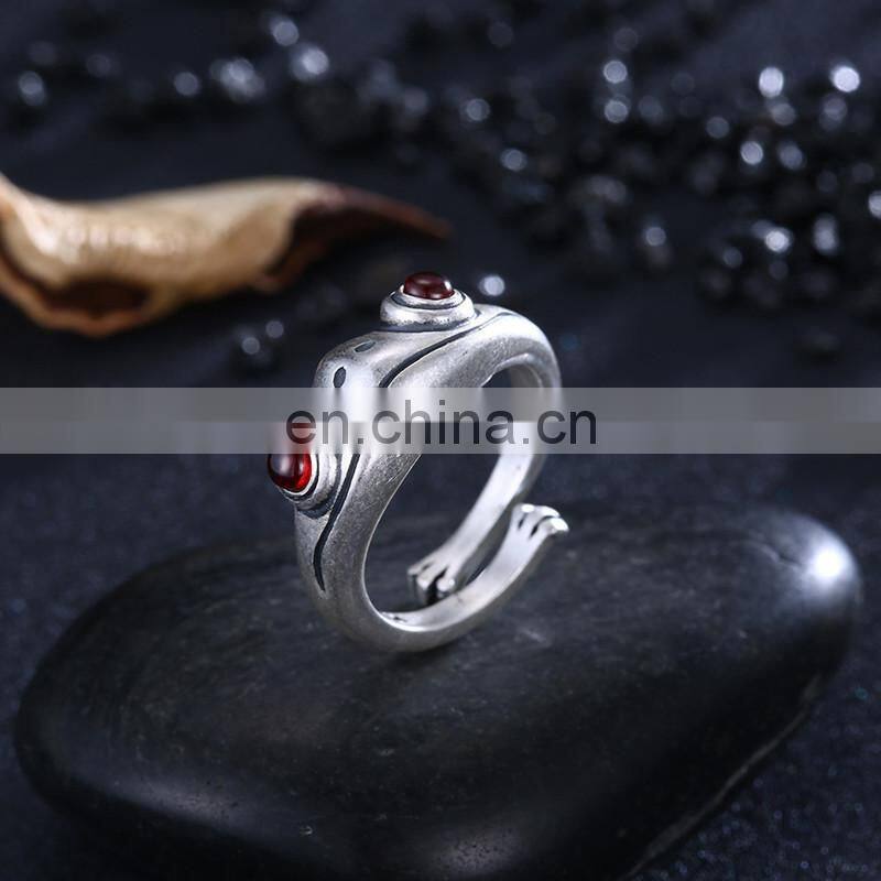 Fashion Frog Ring Frog Open Ring Men Retro Punk Animal Figure Ring Fashion Party Bohemian Hip Hop Jewelry