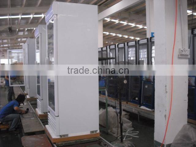 Single door/ double door transparent glass door showcase refrigerators