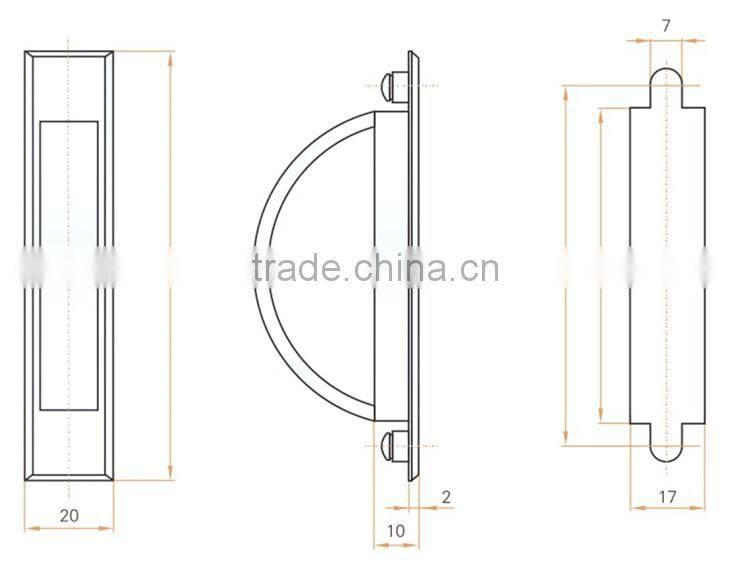 2015 FEILEI LS03 China wholesale hidden wardrobe handle