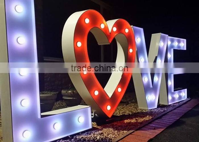 ACS 5ft height large metal LED love marquee letters