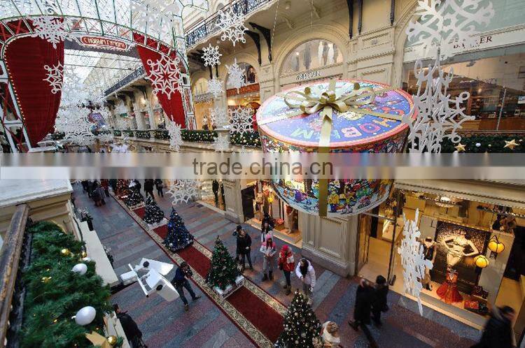 Newest snow christmas decorations hanging festival decoration gift box