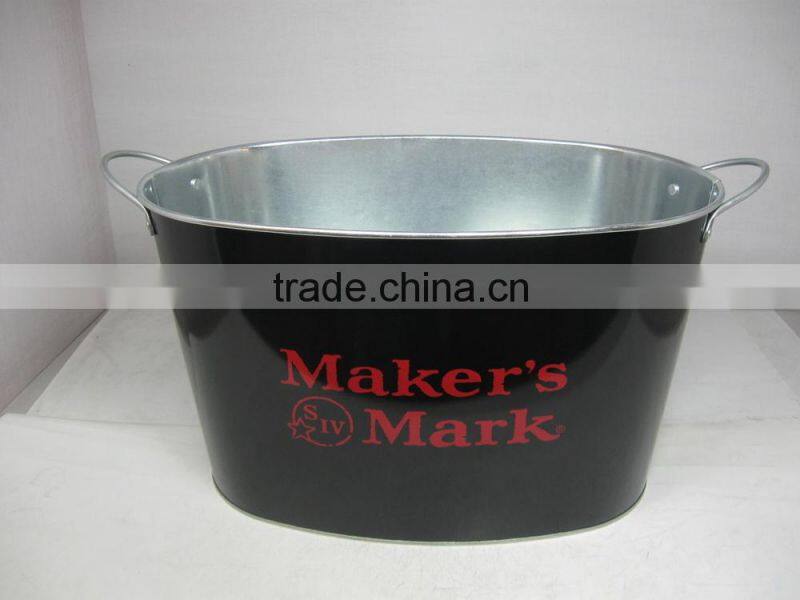 CCGB-G115 New Available 10L oval Metal ice bucket, beer bucket with both handle