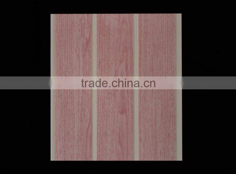 wooden grain design bathroom design laminated pvc ceiling panel for decorative interior wall made in china