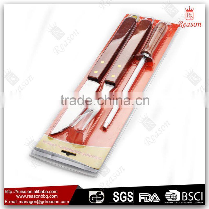 Stainless steel bbq tools knife set