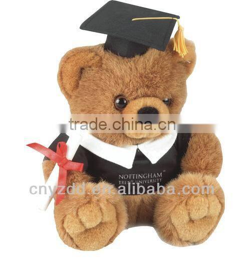 Plush Grduation Bear Toys/Graduation Teddy Bear/Plush with Graduation Hat and Bow