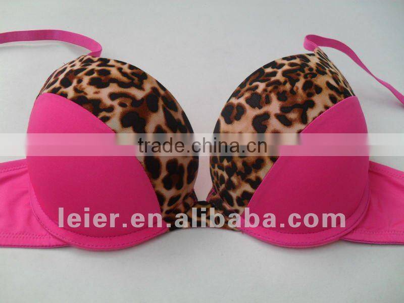 2014 new leopard push up bra