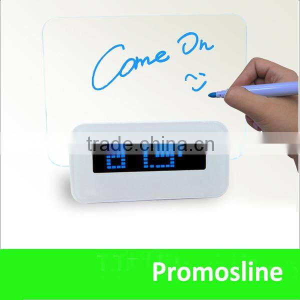 Hot Selling Custom LED alarm clock with message board