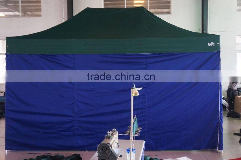 3m * 4.5m small hexagon folding gazebo with door and window for sales