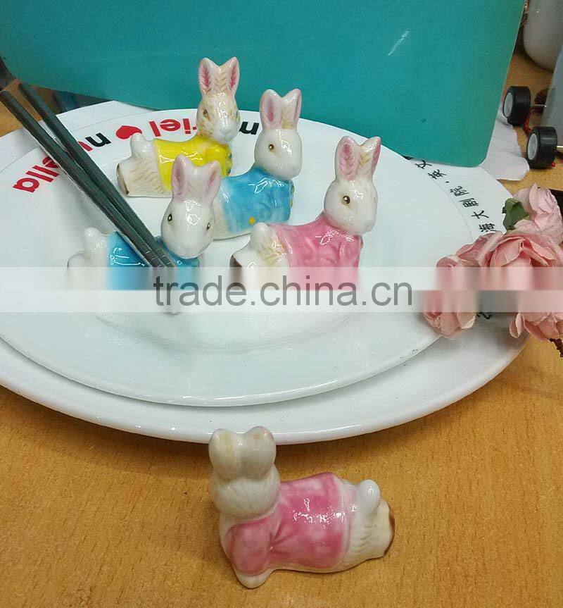 High quality Creative love birds decoration ceramics chopsticks holder chopsticks rack rest