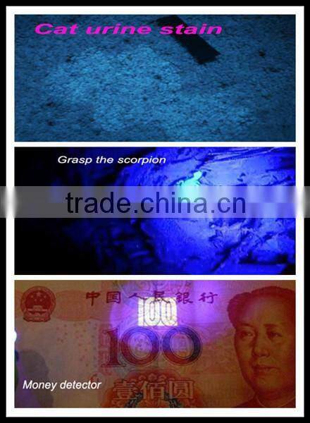 (120451) 2015 Factory 21 LED UV Flashlight With 3*AAA Dry Battery For Pet Urine Detector UV Flashlight 21led blacklight