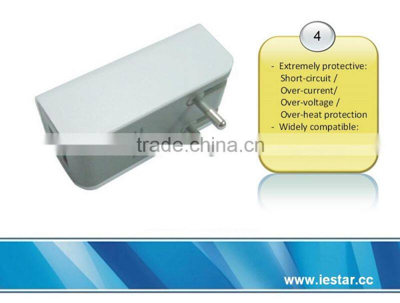 Portable Fast Travel Dual USB Mobile Phone Charger